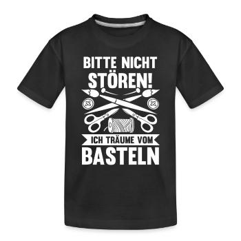 Bastler Basteln - Kinder Premium Bio T-Shirt - Schwarz - Vorne