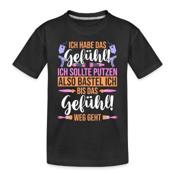 Bastler Basteln - Kinder Premium Bio T-Shirt - Schwarz - Vorne