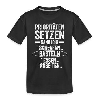 Bastler Basteln - Kinder Premium Bio T-Shirt - Schwarz - Vorne