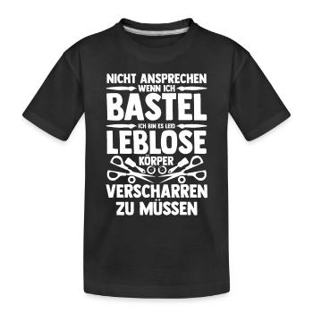 Bastler Basteln - Kinder Premium Bio T-Shirt - Schwarz - Vorne