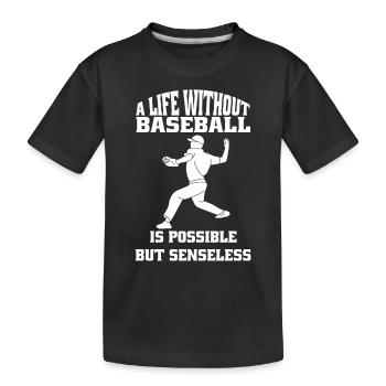 Équipe de baseball Joueur de baseball Joueur de baseball - T-shirt bio Premium Enfant - noir - Devant