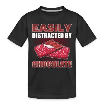 Sweets Lover Junk Food Chocolate Bar Cocoa Lovers - Kids' Premium Organic T-Shirt - black - Front