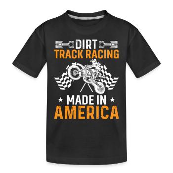 Dirt Track Racing Gemacht In Amerika - Kinder Premium Bio T-Shirt - Schwarz - Vorne