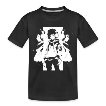 Shibuya's cool Cyberpunk Style Anime Boy Otaku - Kinder Premium Bio T-Shirt - Schwarz - Vorne