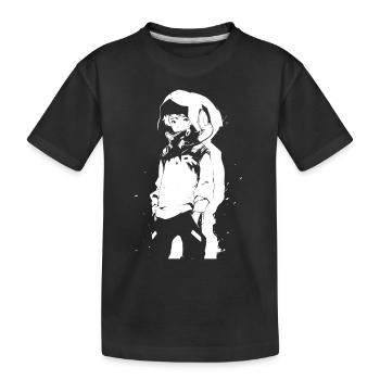 Shibuya's cool Cyberpunk Style Anime Boy Otaku - Kinder Premium Bio T-Shirt - Schwarz - Vorne