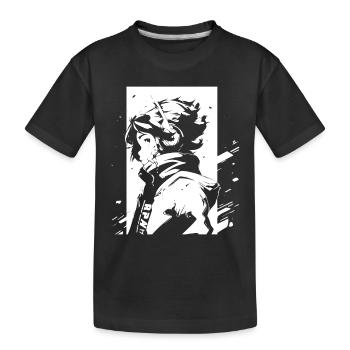 Shibuya's cool Cyberpunk Style Anime Boy Otaku - Kinder Premium Bio T-Shirt - Schwarz - Vorne