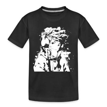 Shibuya's cool Cyberpunk Style Anime Boy Otaku - Kinder Premium Bio T-Shirt - Schwarz - Vorne