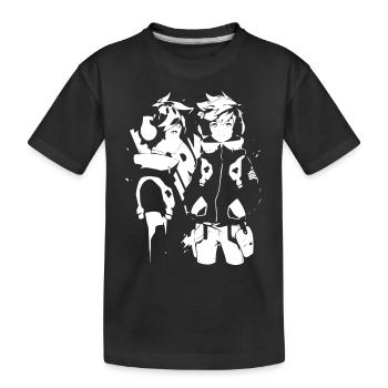Shibuya's cool Cyberpunk Style Anime Boy Otaku - Kinder Premium Bio T-Shirt - Schwarz - Vorne