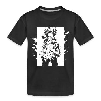 Shibuya's cool Cyberpunk Style Anime Boy Otaku - Kinder Premium Bio T-Shirt - Schwarz - Vorne