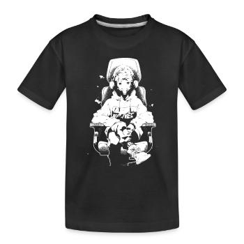 Shibuya's cool Cyberpunk Style Anime Boy Otaku - Kinder Premium Bio T-Shirt - Schwarz - Vorne