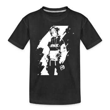 Shibuya's cool Cyberpunk Style Anime Boy Otaku - Kinder Premium Bio T-Shirt - Schwarz - Vorne
