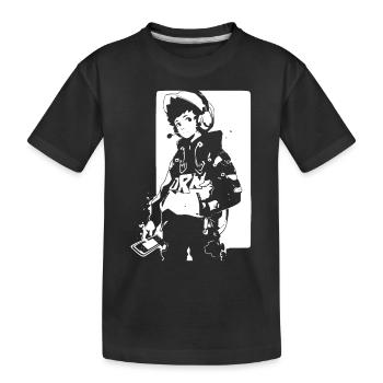 Shibuya's cool Cyberpunk Style Anime Boy Otaku - Kinder Premium Bio T-Shirt - Schwarz - Vorne
