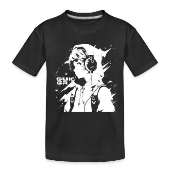Shibuya's cool Cyberpunk Style Anime Boy Otaku - Kinder Premium Bio T-Shirt - Schwarz - Vorne