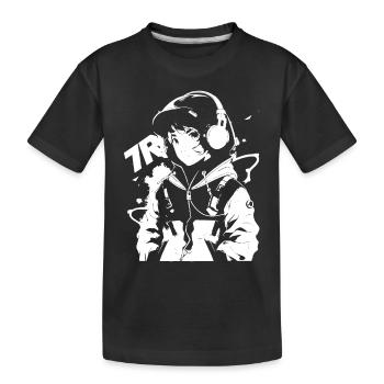 Shibuya's cool Cyberpunk Style Anime Boy Otaku - Kinder Premium Bio T-Shirt - Schwarz - Vorne