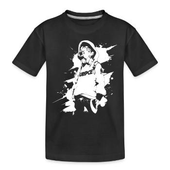 Shibuya's cool Cyberpunk Style Anime Boy Otaku - Kinder Premium Bio T-Shirt - Schwarz - Vorne