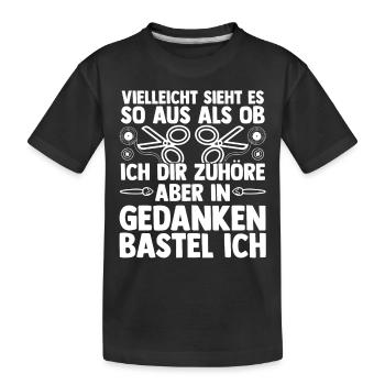 Bastler Basteln - Kinder Premium Bio T-Shirt - Schwarz - Vorne