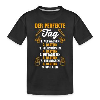 Bastler Basteln - Kinder Premium Bio T-Shirt - Schwarz - Vorne