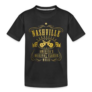 Nashville Tennessee Musique country - T-shirt bio Premium Enfant - noir - Devant