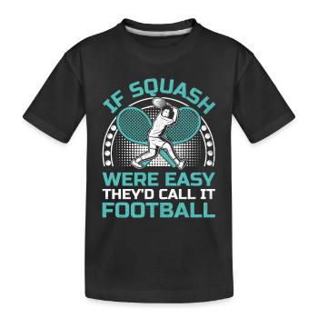 Joueur de squash Joueur de squash Joueur de tennis Raquetball Spor - T-shirt bio Premium Enfant - noir - Devant