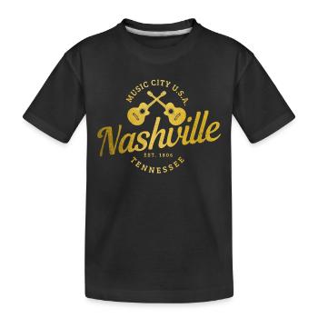 Nashville, Tennessee, Musique country - T-shirt bio Premium Enfant - noir - Devant