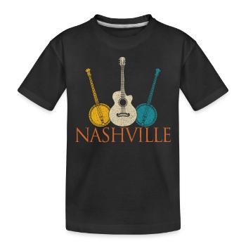 Nashville Tennessee Musique country - T-shirt bio Premium Enfant - noir - Devant