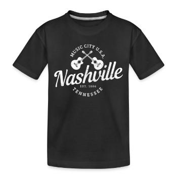 Nashville, Tennessee, Musique country - T-shirt bio Premium Enfant - noir - Devant