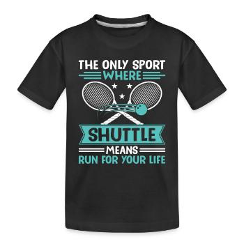 Squashspieler Squash-Tennisspieler Raquetball-Spor - Kinder Premium Bio T-Shirt - Schwarz - Vorne