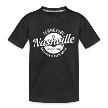 Nashville Tennessee Musique country - T-shirt bio Premium Enfant - noir - Devant