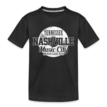 Nashville Tennessee Musique country - T-shirt bio Premium Enfant - noir - Devant