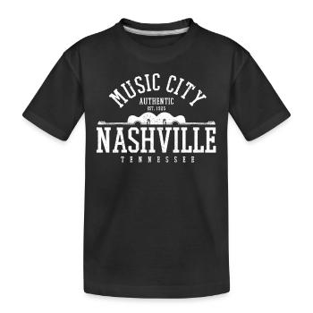 Nashville Tennessee Musique country - T-shirt bio Premium Enfant - noir - Devant