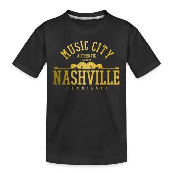 Nashville Tennessee Musique country - T-shirt bio Premium Enfant - noir - Devant