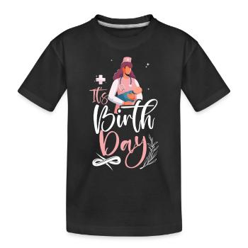 LD Labour And Delivery Nurse - Kids' Premium Organic T-Shirt - black - Front