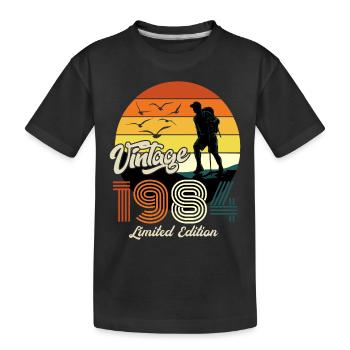Millésime 1984 édition limitée 50e anniversaire - T-shirt bio Premium Enfant - noir - Devant