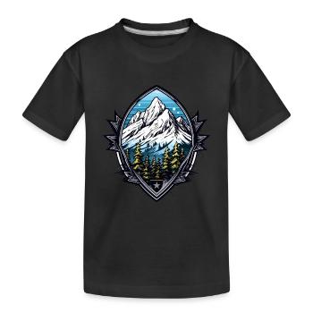 Armoiries des Alpes des montagnes - T-shirt bio Premium Enfant - noir - Devant