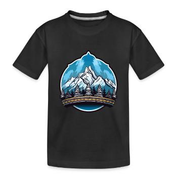 Symbole de l’alpiniste des montagnes - T-shirt bio Premium Enfant - noir - Devant