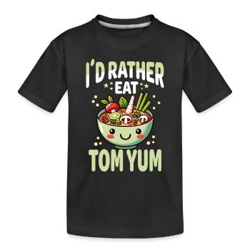 Oeuvre unique de soupe Tom Yum pour la cuisine thaïlandaise - T-shirt bio Premium Enfant - noir - Devant