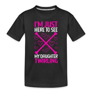 Majorette Gymnastics Majorettes Baton Twirling - Kids' Premium Organic T-Shirt - black - Front