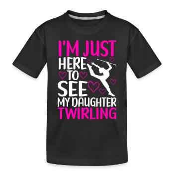 Majorette Gymnastics Majorettes Baton Twirling - Kids' Premium Organic T-Shirt - black - Front