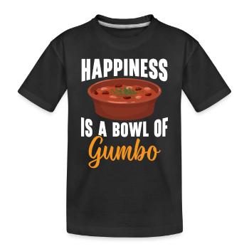 Gumbo-Liebhaber Foodie Louisiana Essen Cajun-Küche - Kinder Premium Bio T-Shirt - Schwarz - Vorne