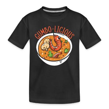 Gumbo-Liebhaber Foodie Louisiana Essen Cajun-Küche - Kinder Premium Bio T-Shirt - Schwarz - Vorne