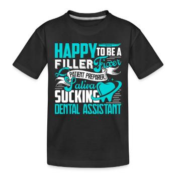 Dental Assistant Proud Dental Assistant - Kids' Premium Organic T-Shirt - black - Front