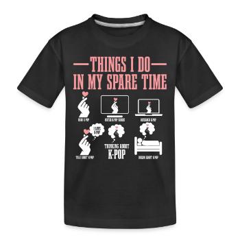K-Pop Fan cadeau musique pop coréenne - T-shirt bio Premium Enfant - noir - Devant