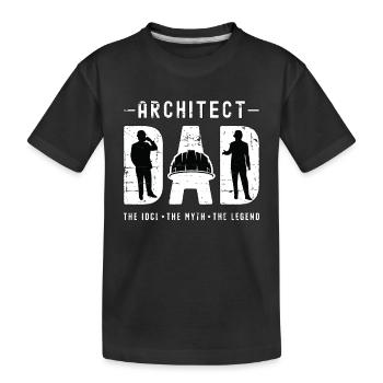 Architecte Papa L’idole Le mythe L’architecture - T-shirt bio Premium Enfant - noir - Devant