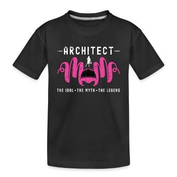 Architecte Maman L’idole Le mythe Le dessinateur - T-shirt bio Premium Enfant - noir - Devant