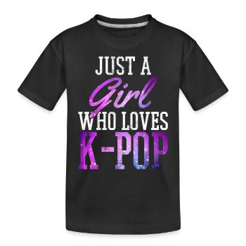 K-Pop Fan cadeau musique pop coréenne - T-shirt bio Premium Enfant - noir - Devant
