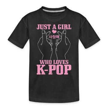 K-Pop Fan cadeau musique pop coréenne - T-shirt bio Premium Enfant - noir - Devant