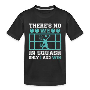 Squashspieler Squash-Tennisspieler Raquetball-Spor - Kinder Premium Bio T-Shirt - Schwarz - Vorne