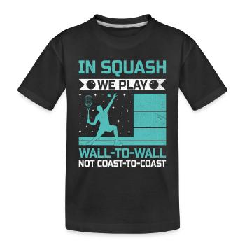 Squashspieler Squash-Tennisspieler Raquetball-Spor - Kinder Premium Bio T-Shirt - Schwarz - Vorne