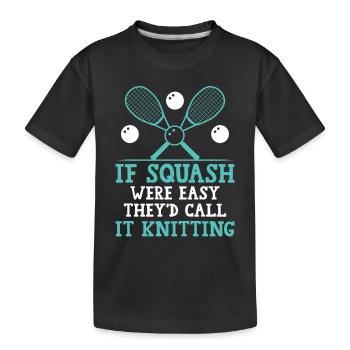 Squashspieler Squash-Tennisspieler Raquetball-Spor - Kinder Premium Bio T-Shirt - Schwarz - Vorne