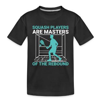 Squashspieler Squash-Tennisspieler Raquetball-Spor - Kinder Premium Bio T-Shirt - Schwarz - Vorne